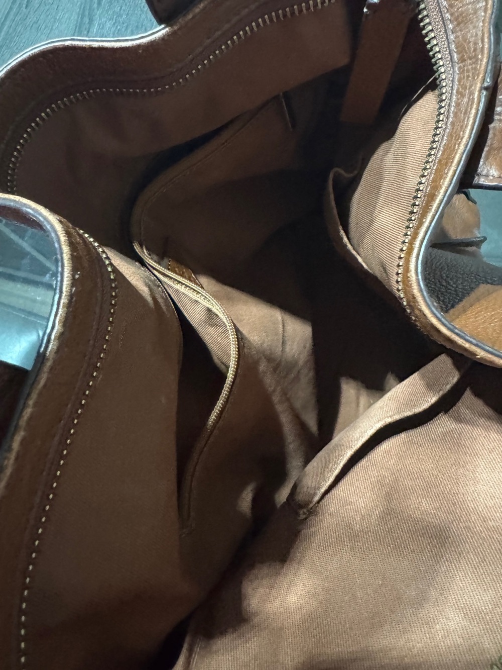 Fossil Cognac Pebbled Leather Tote - Picture 16 of 16
